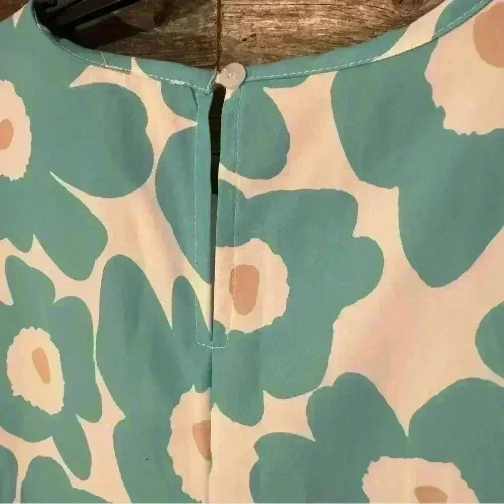 Bibi Flower Print ruffled drop shoulder dress - Picture 7 of 9